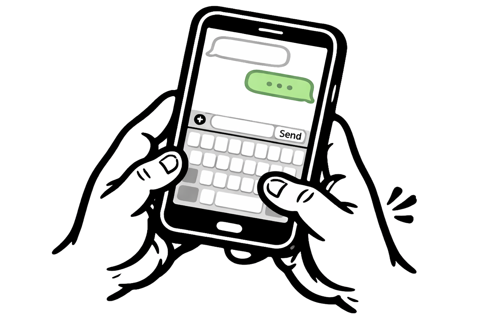 thumbs texting phone